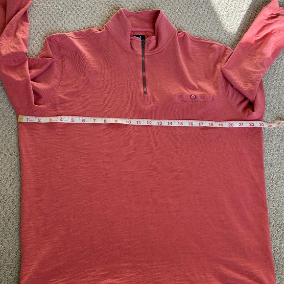 Johnnie-O Keane quarter zip pullover Large red/pink - Picture 8 of 14